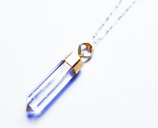 Bali Crystal pendulum, pendant top K22 gold