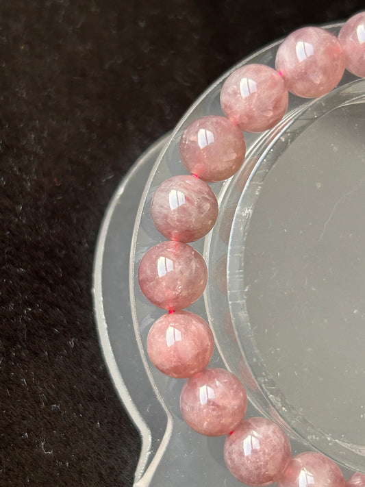 Bracelet en quartz rose profond [AAAA], 8 mm