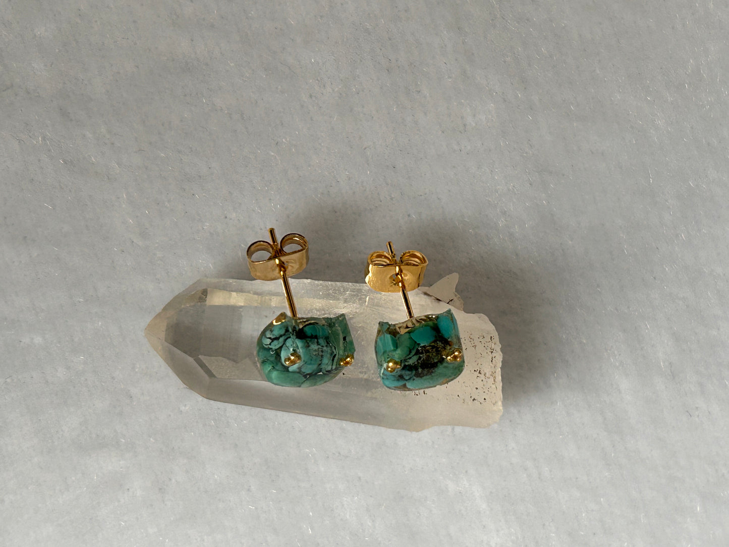 Boucles d'oreilles chat "Turquoise"