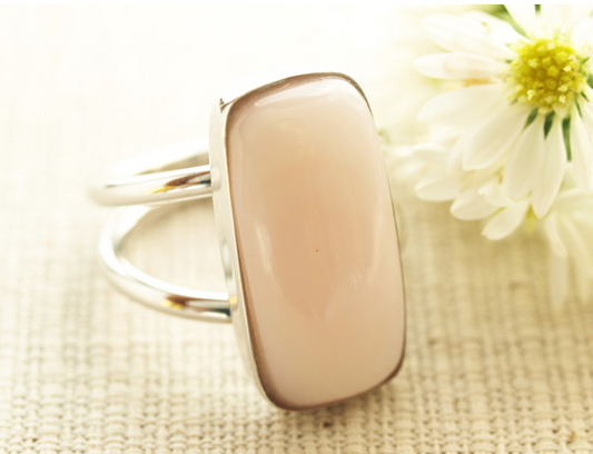 Pink Opal Ring (8.5ct), SV925
