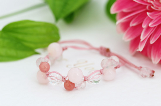 Pink Opal & Incarose bracelet for kids