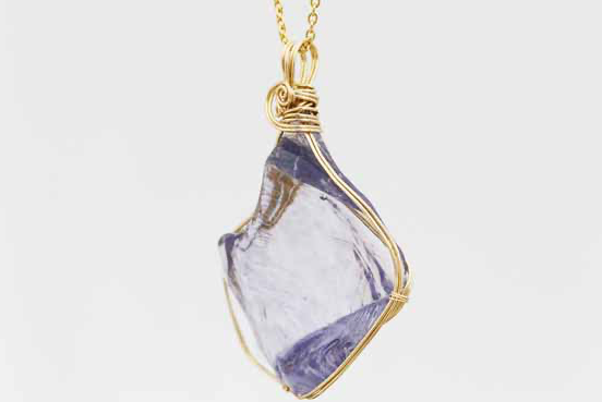 Sierra Nevada Andara Crystal "Sovereign Amethyst" pendant, K14 Gold