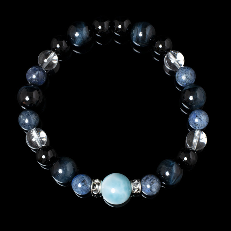 Larimar & Blue Tiger eye bracelet